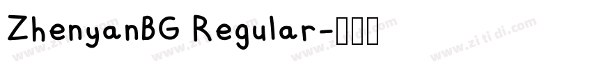 ZhenyanBG Regular字体转换
